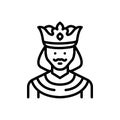 Black line icon for Earl, medieval and monarch Royalty Free Stock Photo