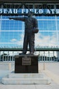 Earl L. Curly Lambeau monument and placque on tour of Lambeau Field