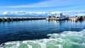 Earl's Cove, BC Canada The ferry from Saltery Bay on the Sunshine Coast Car ferry boat in Croatia linking the island Royalty Free Stock Photo