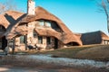 Charlevoix, MI /USA - March 3rd 2018:  Earl Youngs unique mushroom house architecture Royalty Free Stock Photo