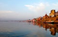 Earlier morning-the River Ganges. Royalty Free Stock Photo