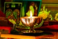 A Hindu Brass Lamp for Worshiping