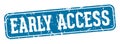 early access rectangular sign. early access stamp Royalty Free Stock Photo