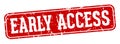 early access rectangular sign. early access stamp Royalty Free Stock Photo