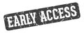 early access rectangular sign. early access stamp Royalty Free Stock Photo