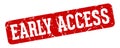 early access rectangular sign. early access stamp Royalty Free Stock Photo