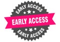 early access. early access round pink label isolated on transparent background Royalty Free Stock Photo