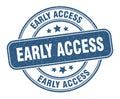 early access stamp. early access label. round grunge sign Royalty Free Stock Photo