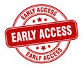 early access stamp. early access label. round grunge sign Royalty Free Stock Photo