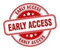 early access stamp. early access label. round grunge sign Royalty Free Stock Photo