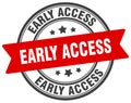 early access stamp. early access label on transparent background. round sign Royalty Free Stock Photo
