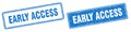 Early access stamp set. early access square grunge sign Royalty Free Stock Photo