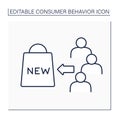 Early adopters line icon Royalty Free Stock Photo