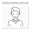 Early adulthood line icon