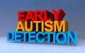 early autism detection on blue Royalty Free Stock Photo
