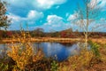 Early autum scenery at Jingpo lake world geological park Royalty Free Stock Photo
