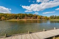 Early autumn color at Greenbrier Lake, at Greenbrier State Park in Maryland