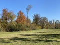 Early autumn landscape in parks and along recreational trails in the city of ZÃÂ¼rich / Zuerich or Zurich / Wallisellen Royalty Free Stock Photo