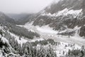 Early autumn snow in Dolomite Mountains