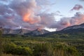 Early Autumn Sunset Going Over Kebler Pass in the Colorado Rocky Mountains Royalty Free Stock Photo