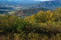 Early Autumn View From the Blue Ridge Mountains of Shenandoah Valley and James River, Virginia, USA Royalty Free Stock Photo