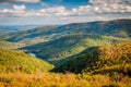 Early autumn view of the Charlottesville Reservoir from Moormans River Overlook, Shenandoah National Park, Virginia.