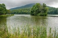 Early Autumn View of Sharp Top Mountain and Abbott Lake Royalty Free Stock Photo