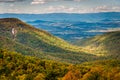 Early autumn view of the Shenandoah Valley, seen from Skyline Dr Royalty Free Stock Photo