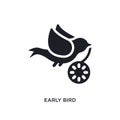 early bird isolated icon. simple element illustration from crowdfunding concept icons. early bird editable logo sign symbol design