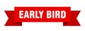 early bird ribbon. Royalty Free Stock Photo