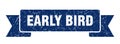 early bird ribbon. Royalty Free Stock Photo