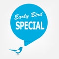 Early bird special poster Royalty Free Stock Photo