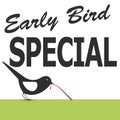 Early bird special poster Royalty Free Stock Photo