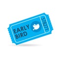 Early bird ticket icon Royalty Free Stock Photo