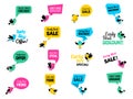 Early birds badges. Advertizing discount labels special business offers vector birds set