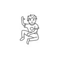 early boyhood icon. Element of generation icon for mobile concept and web apps. Thin line icon for website design and development