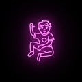 Early boyhood neon icon. Simple thin line, outline vector of generation icons for ui and ux, website or mobile application
