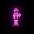 Early boyhood neon icon. Simple thin line, outline vector of generation icons for ui and ux, website or mobile application