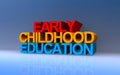 early childhood education on blue