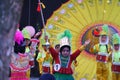 Early childhood education children performing the DRUMBAND art at the competition in Kendal Regency Central Java Indonesia