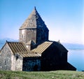 The early christian church of Sewanawank on the Sewan Lake in Armenia