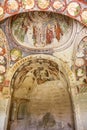 Early Christian fresco in cave orthodox church El Nazar, Cappadocia, Turkey. Goreme open museum, Anatolia Royalty Free Stock Photo