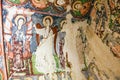 Early Christian fresco in cave orthodox church El Nazar, Cappadocia, Turkey. Goreme open museum, Anatolia