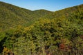 Early Autumn View of the Blue Ridge Mountains Royalty Free Stock Photo