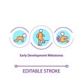 Early development milestones concept icon