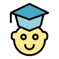 Early educations icon vector flat