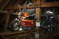 Early Electric motorcycle at Chateau de Savigny near Beaune in Burgundy, France