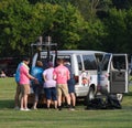 Hot Air Balloonist Preparing Basket #1