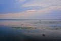 Early evening on Pleshcheevo lake in Pereslavl-Zalessky, Russia Royalty Free Stock Photo