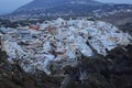 Early Evening View of Thira on Santorini, Greece